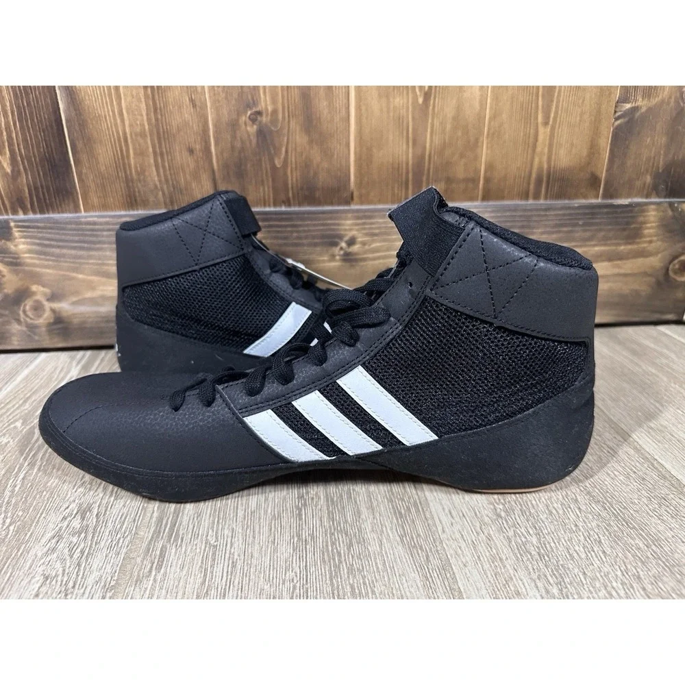 Adidas HVC‎ 2 Wrestling Shoes NWOB Men's Size 14.5 Black White Lightweight